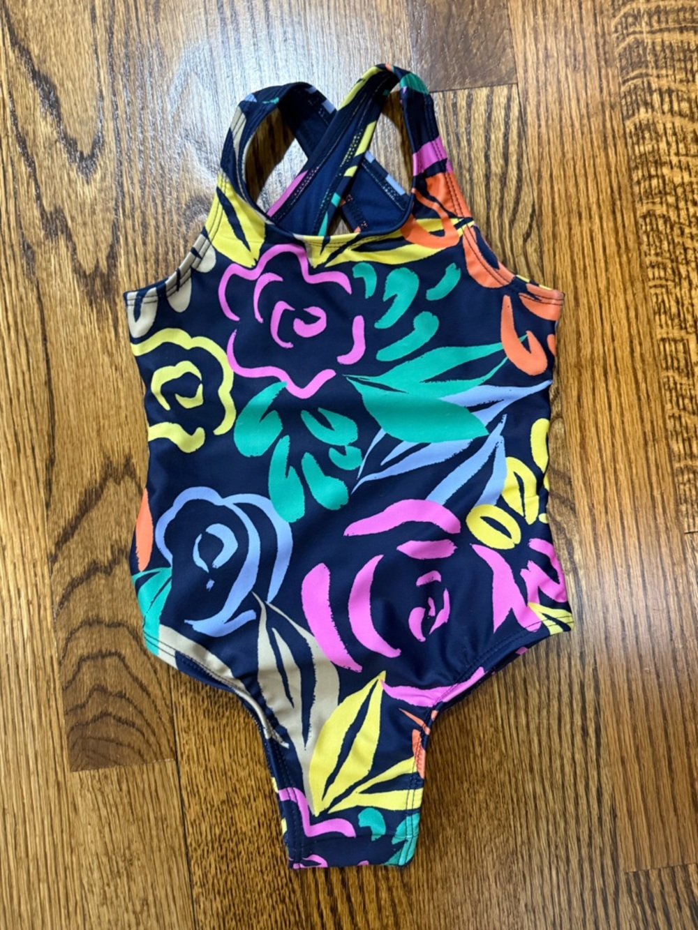 Kids Floral One-Piece Swimsuit - Multicolor